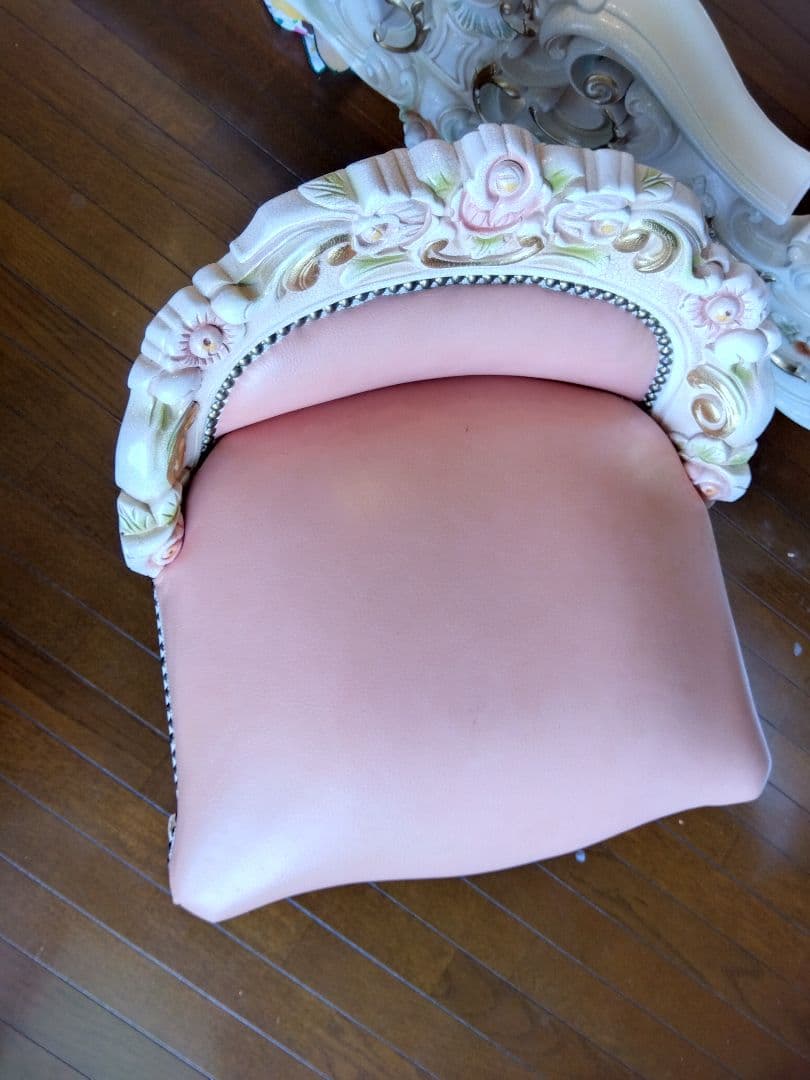 ロココ調　姫系ドレッサー　椅子セット　中古