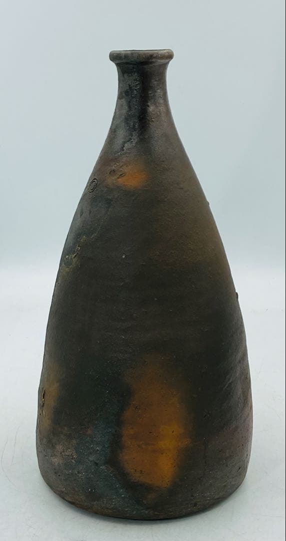 【１０】◆江戸時代初期　古備前焼舟徳利　桐保存箱◆