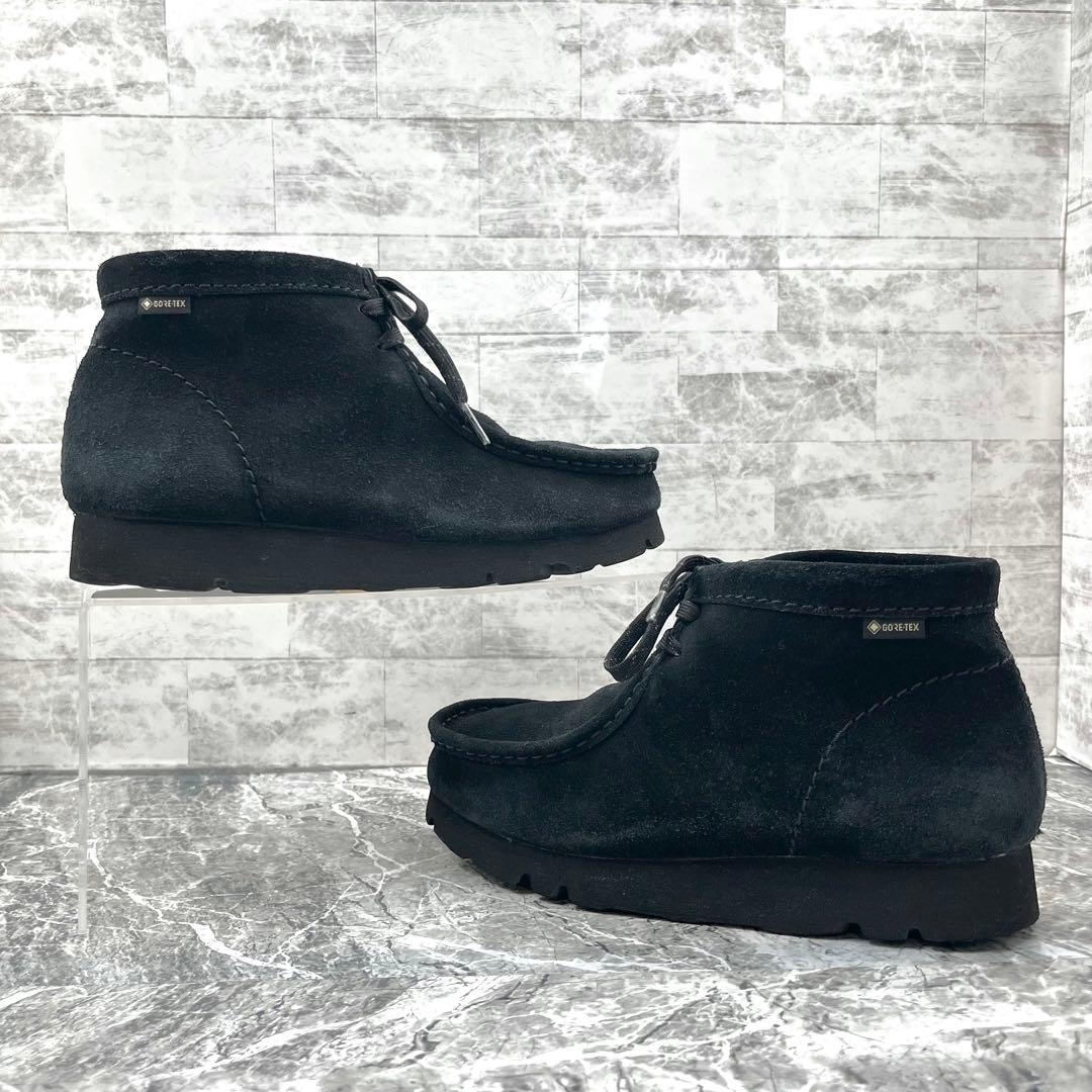 【美品】 クラークスオリジナル ワラビー ブーツ GTX 23.5 ブラック