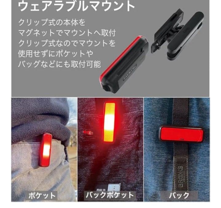 22AY-6 KNOG 自転車 ライト ラック用/サドル用 リアライト