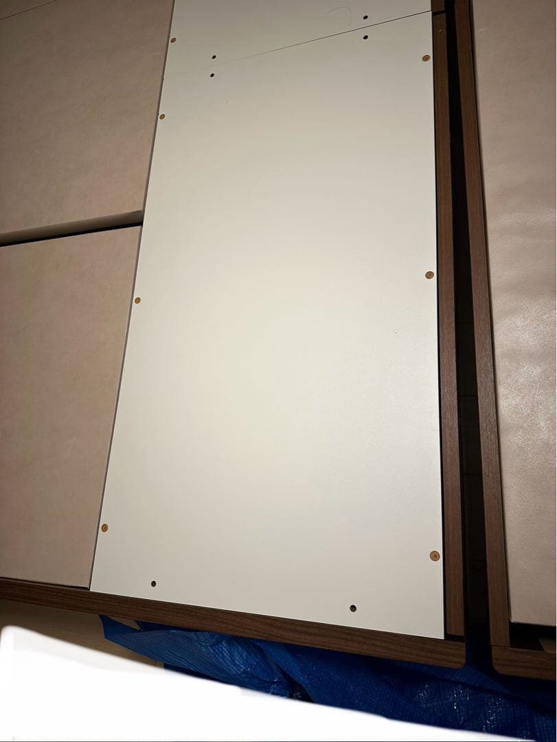 ブラウン ダブルベッド 引き出し付き　ニトリ　送料込