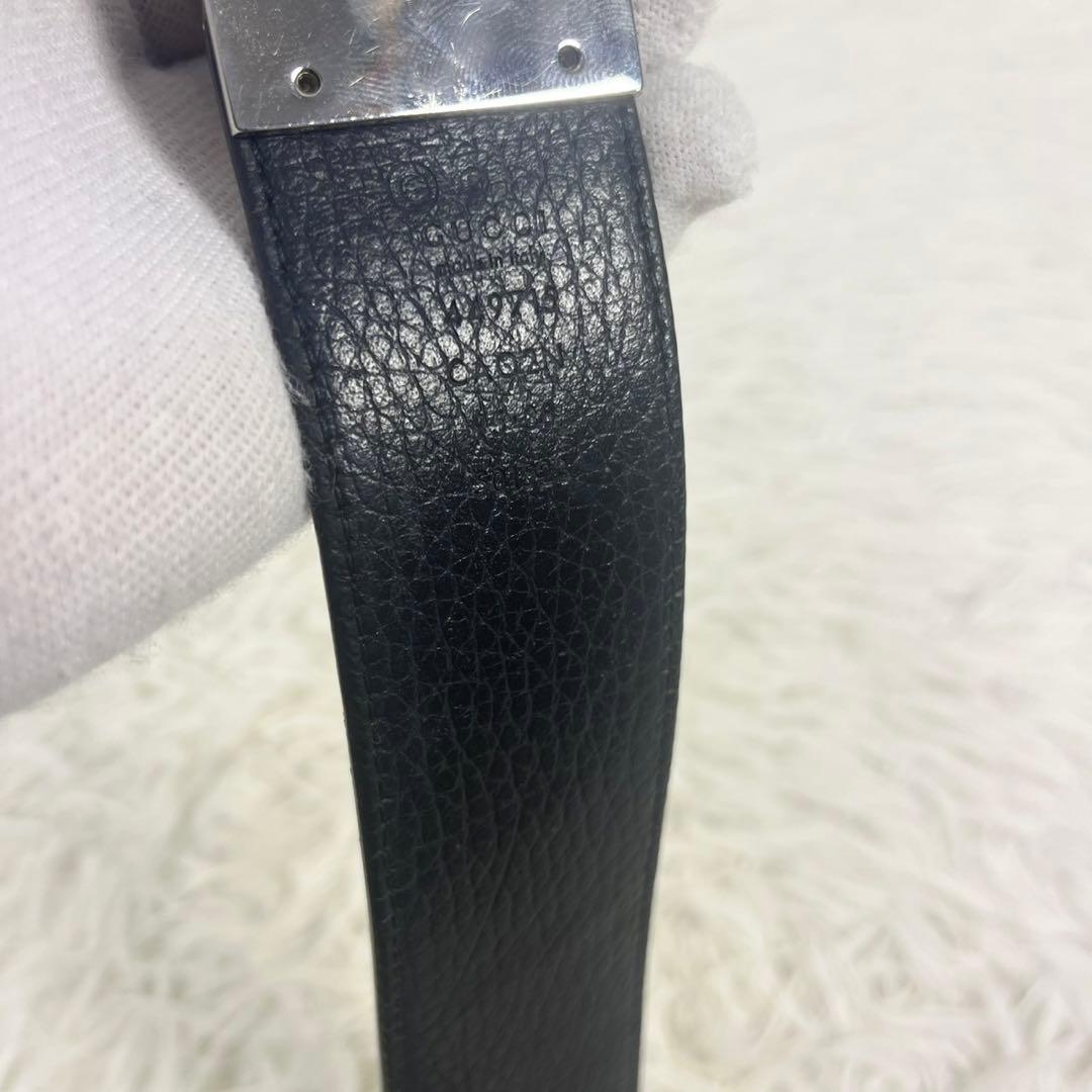 GUCCI グッチ リバーシブル ベルト インターロッキング レザー