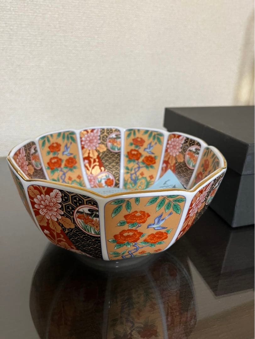 有田焼　金彩伊万里花鳥　昇龍窯　菓子鉢　和食器