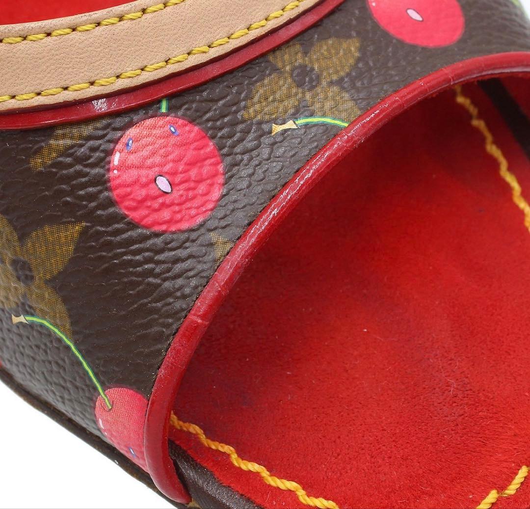 R2882 ルイヴィトン モノグラムチェリー ミュール サンダル 36 1/2