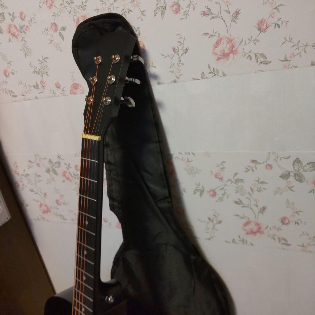 新品！格安！カッタウェイ アコースティックギター 、黒、専用バッグ他セット