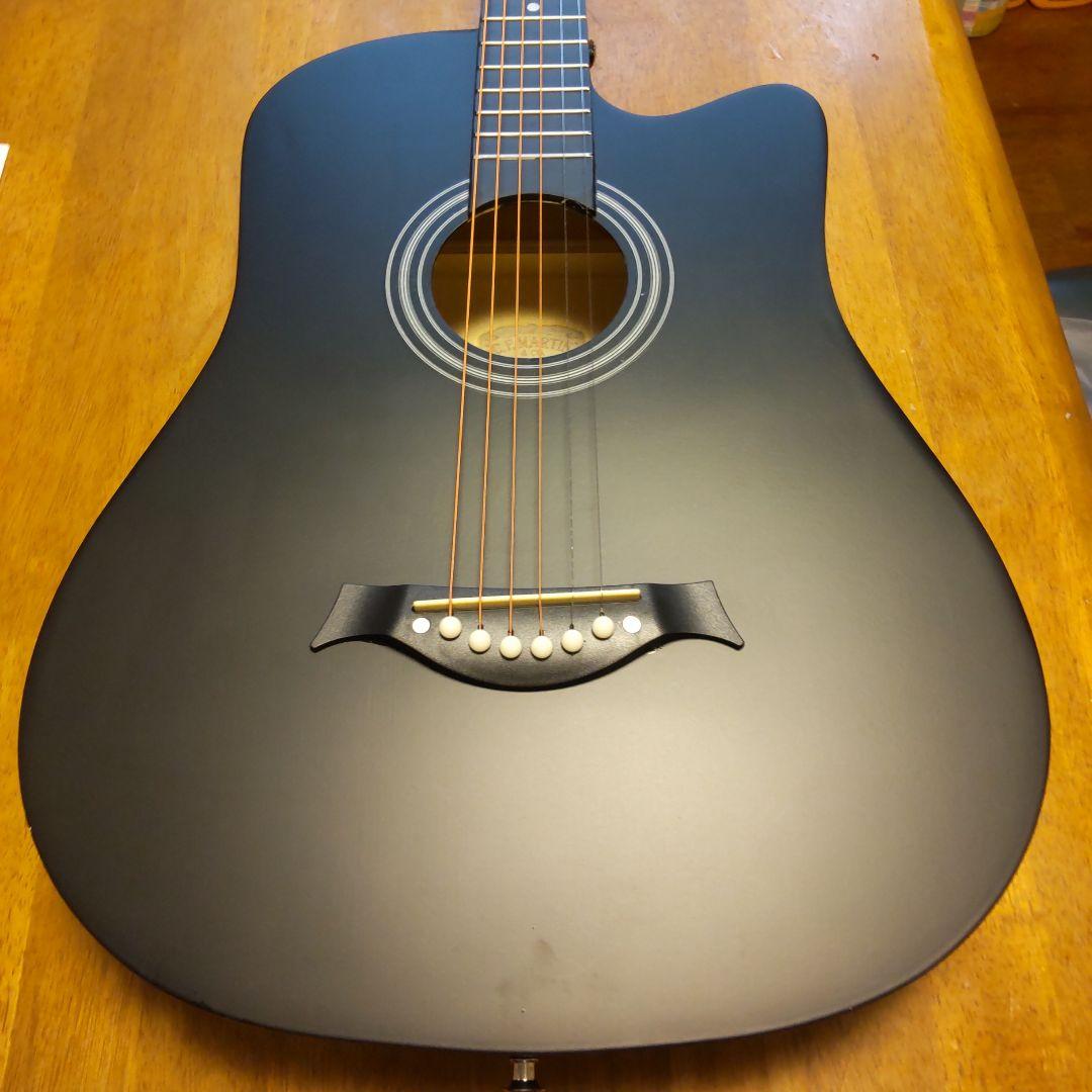 新品！格安！カッタウェイ アコースティックギター 、黒、専用バッグ他セット