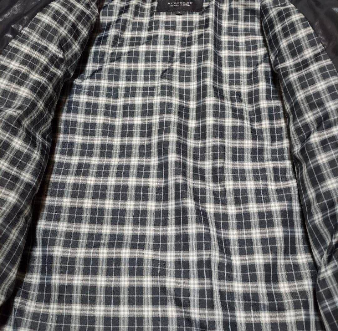 すこバーバリーブラックレーベル　シャイニーブラック！ロングダウンジャケット