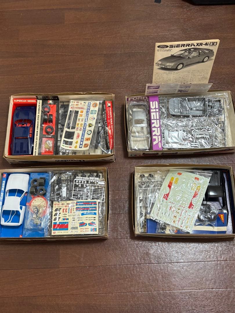 プラモデル(自動車モデルキット4点セット)