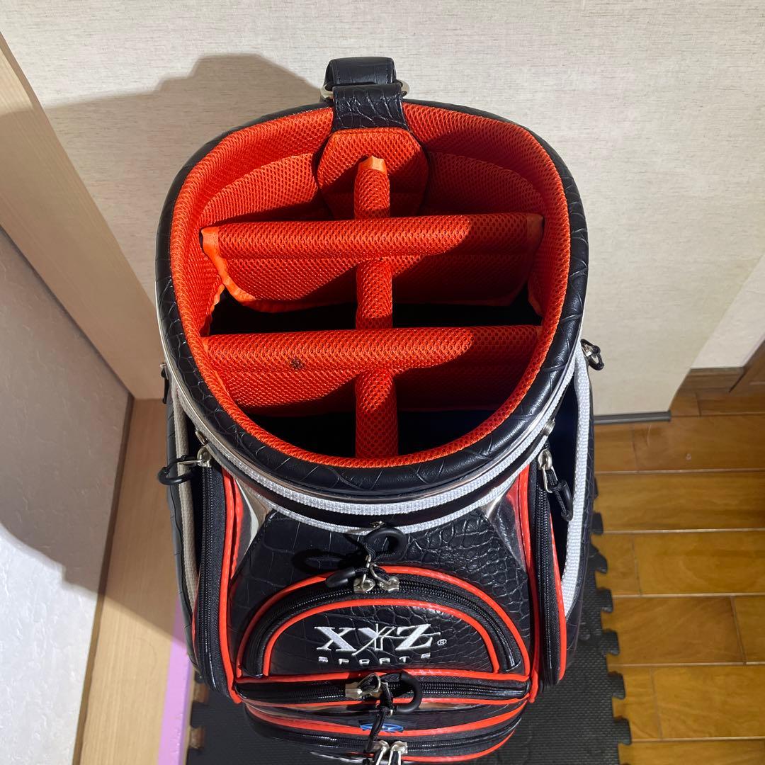 elite grips 1SPEED キャディバッグ 黒/オレンジ クロコ柄