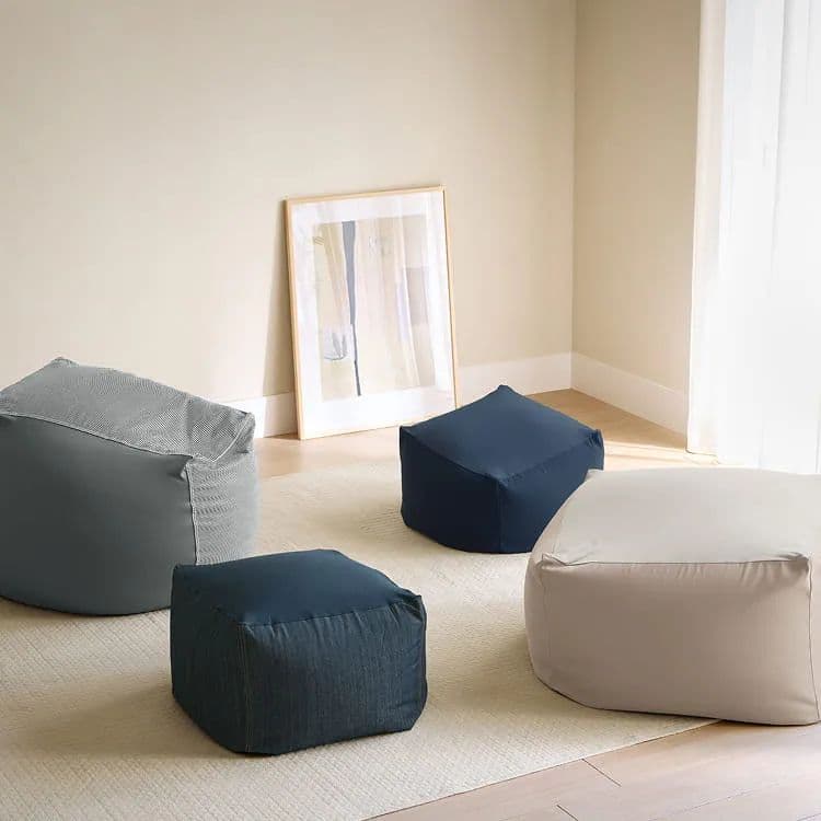 無印良品 体にフィットするソファ　ビーズクッション　カバー付き美品