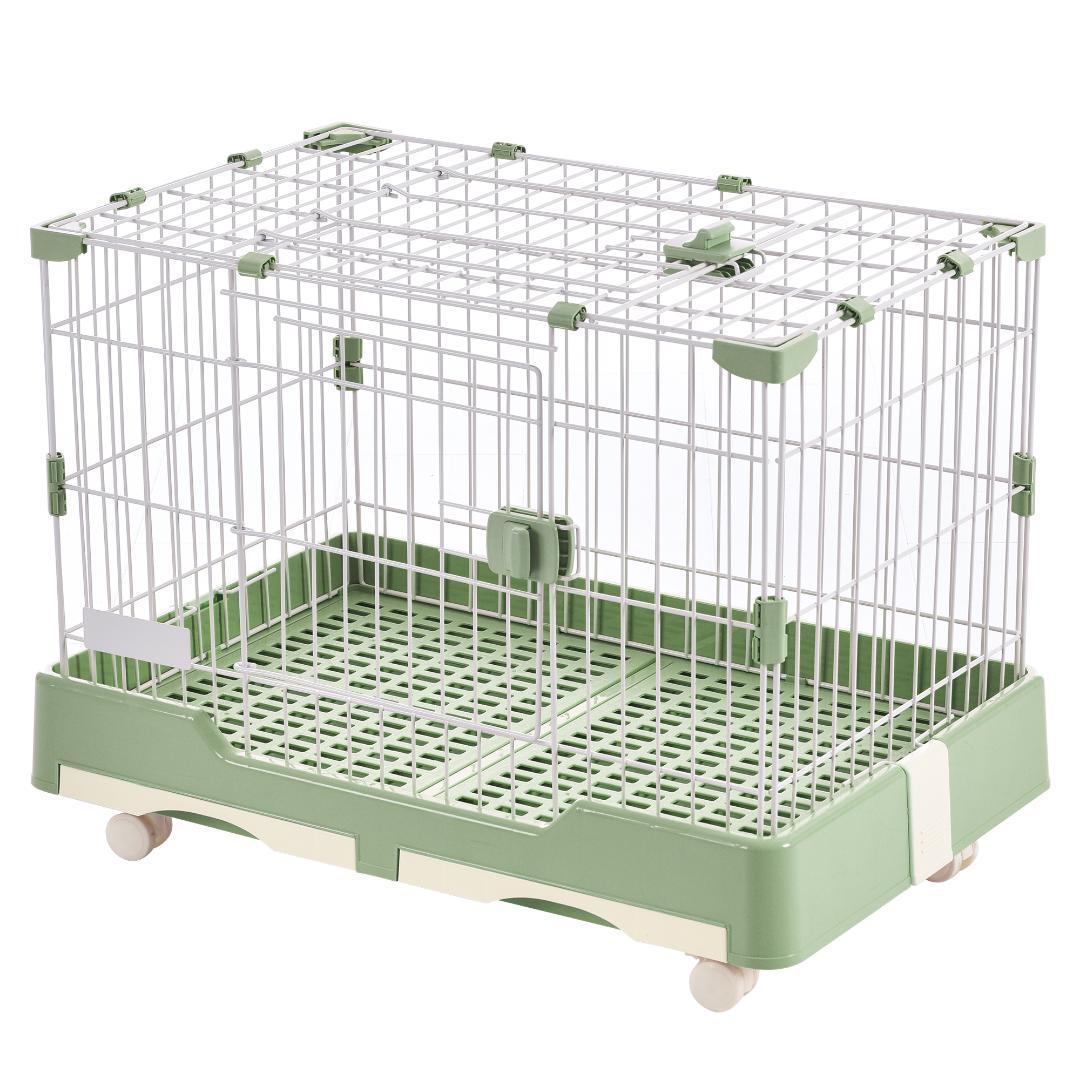 ウサギ ケージ小型 ペットケージハムスターケージキャスター付き 天井扉組立簡単