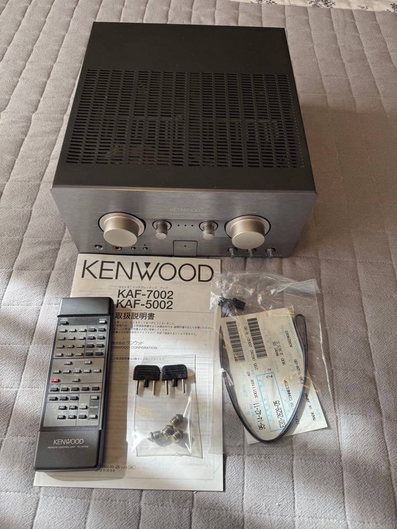 KENWOOD K's　アンプ　KAF-5002　リモコン　取説、ピンスパイク等