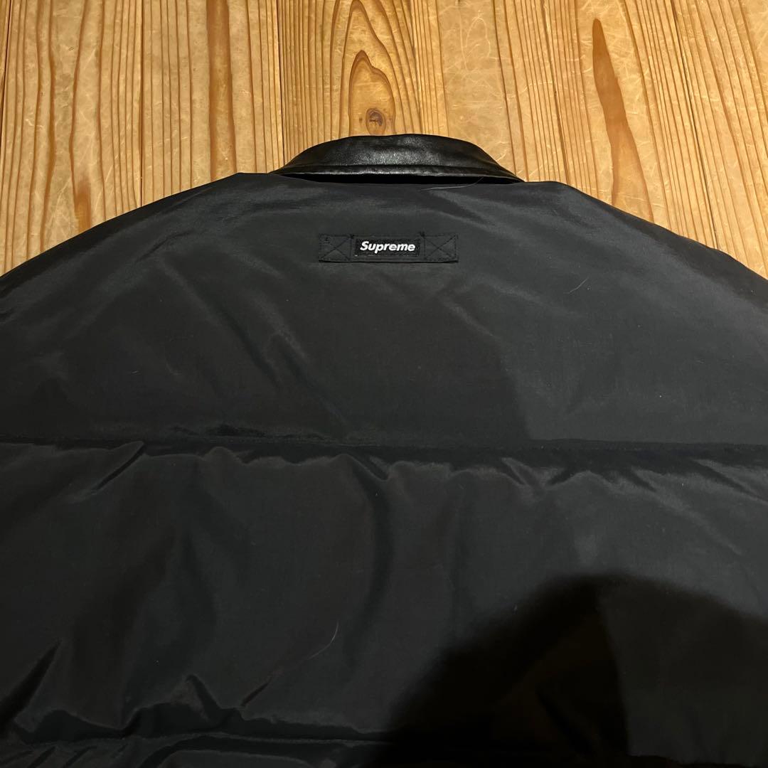 ジャケット・アウター Supreme Leather Collar Puffy Jacket /M
