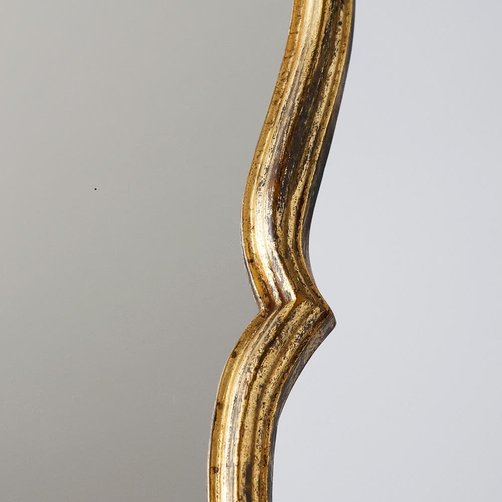 T　フランス直輸入 アンティークマルシェ 金縁ミラー