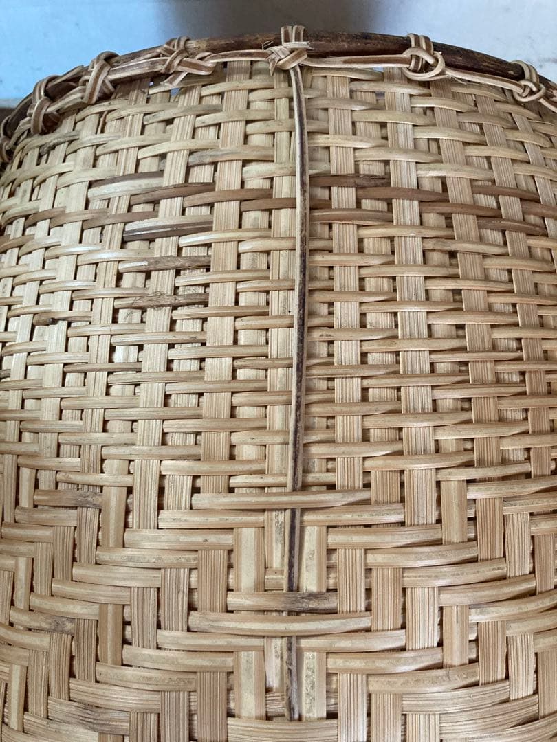 激レア！竹製 収納バスケット　 タイ北部　民族工芸品　美品！希少