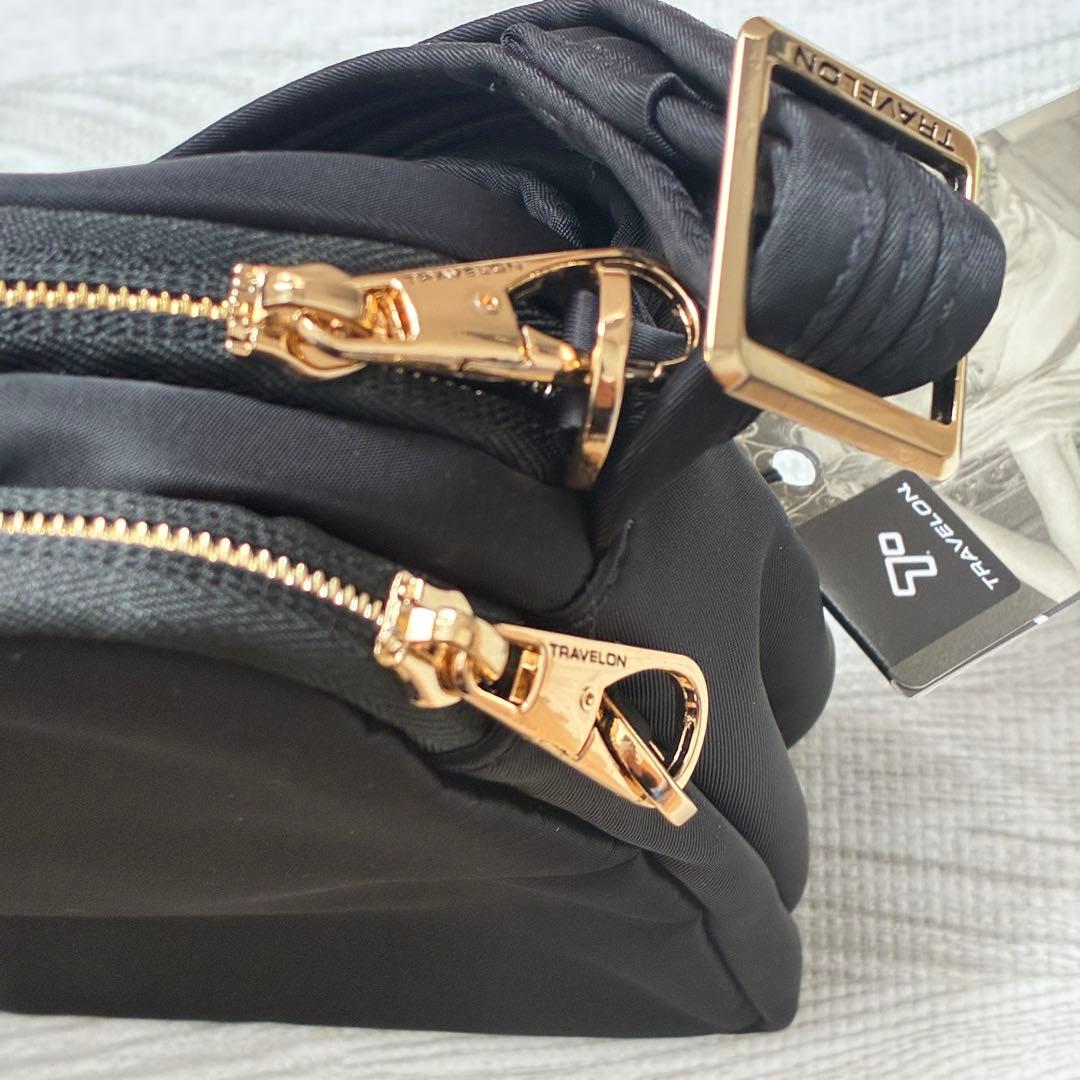 【新品】トラベロン Addison 盗難防止 ショルダーバッグ 黒 防犯RFID