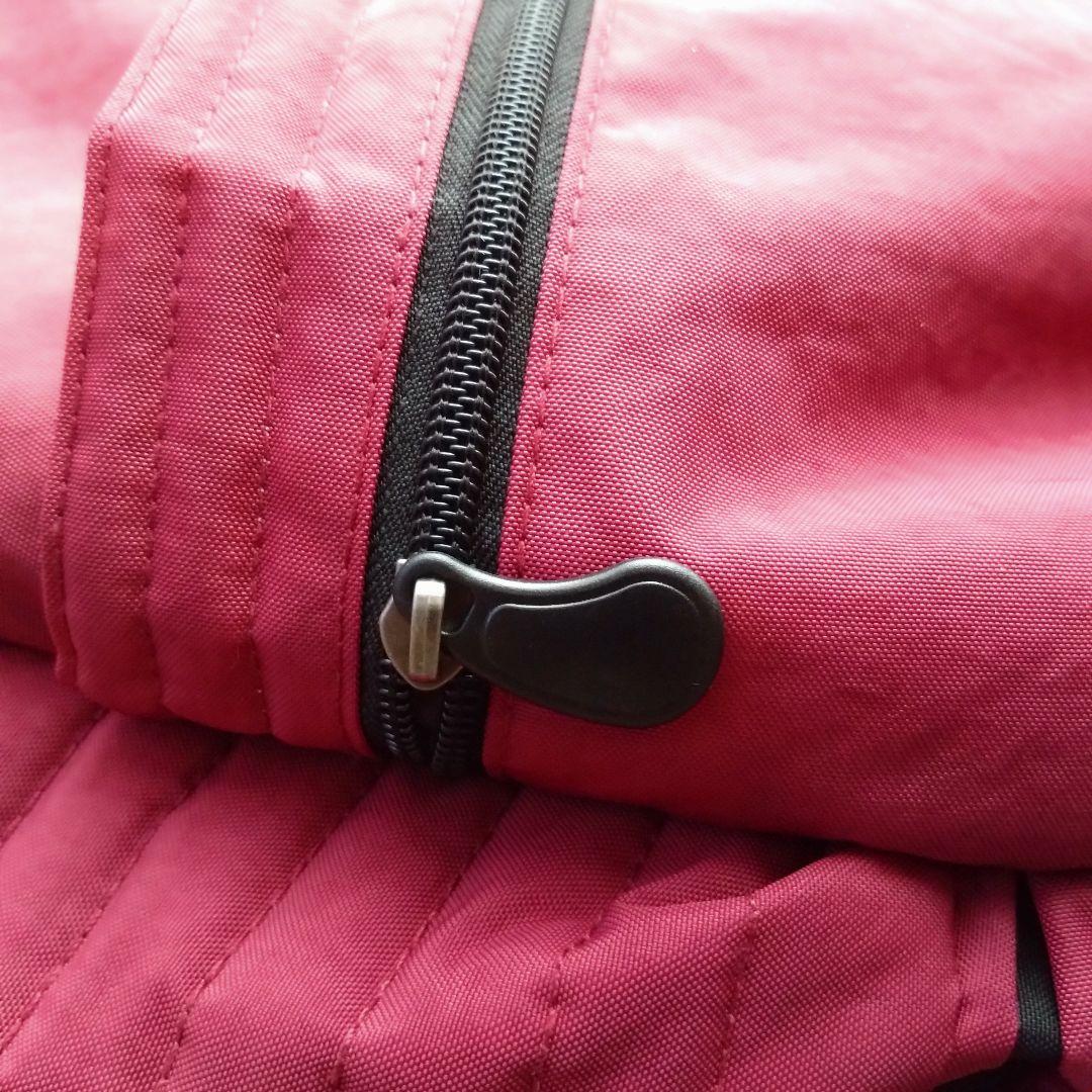 【美品】ヘルシーバックバッグ　ビッグバッグ　ルビー　赤紫　ワインレッド