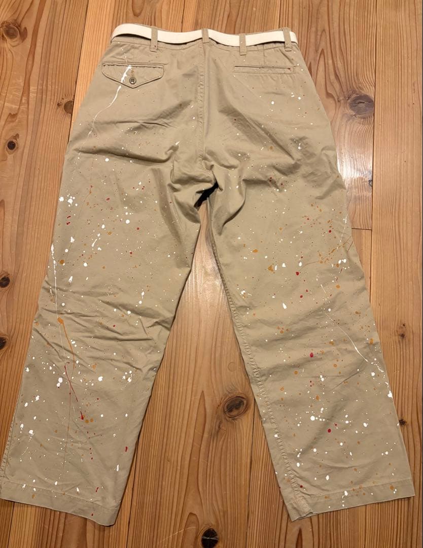 【美品】MASTER&CO. マスターアンドコー チノ ペンキ加工　ベージュ