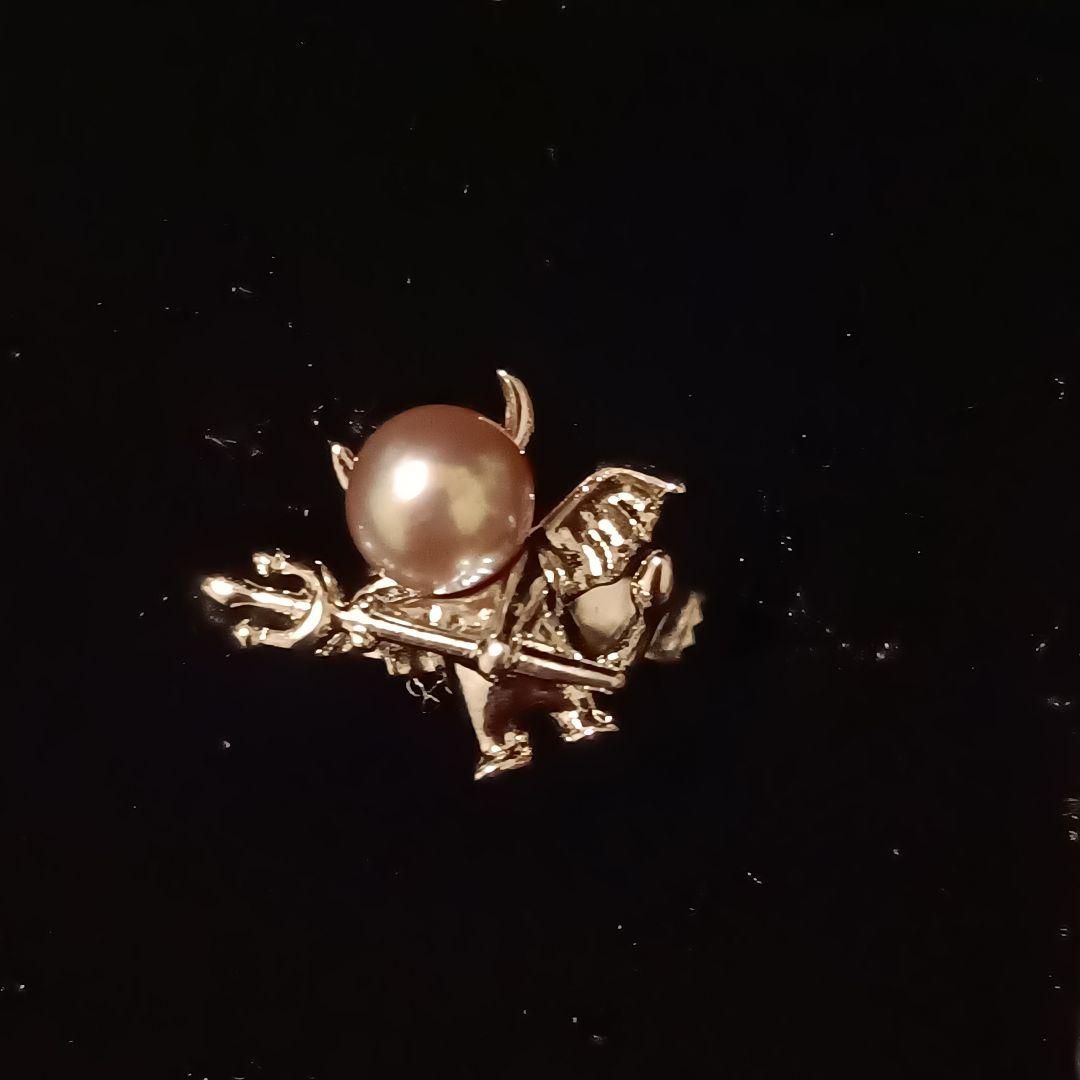 田崎真珠　ピンブローチ　天使　悪魔　綺麗な状態　付属品なし