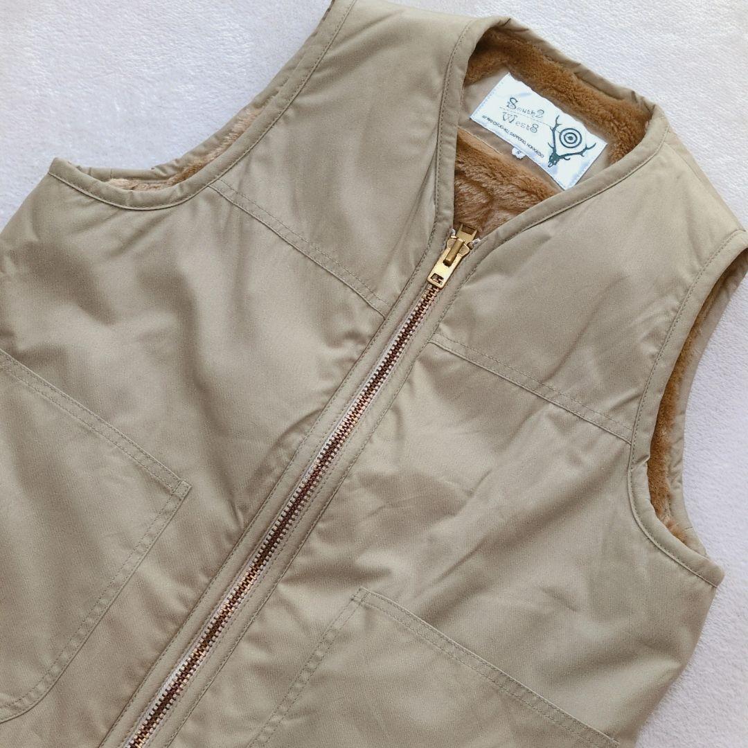 south2west8 裏ボアベスト フルジップ【S】日本製 アウトドア メンズ