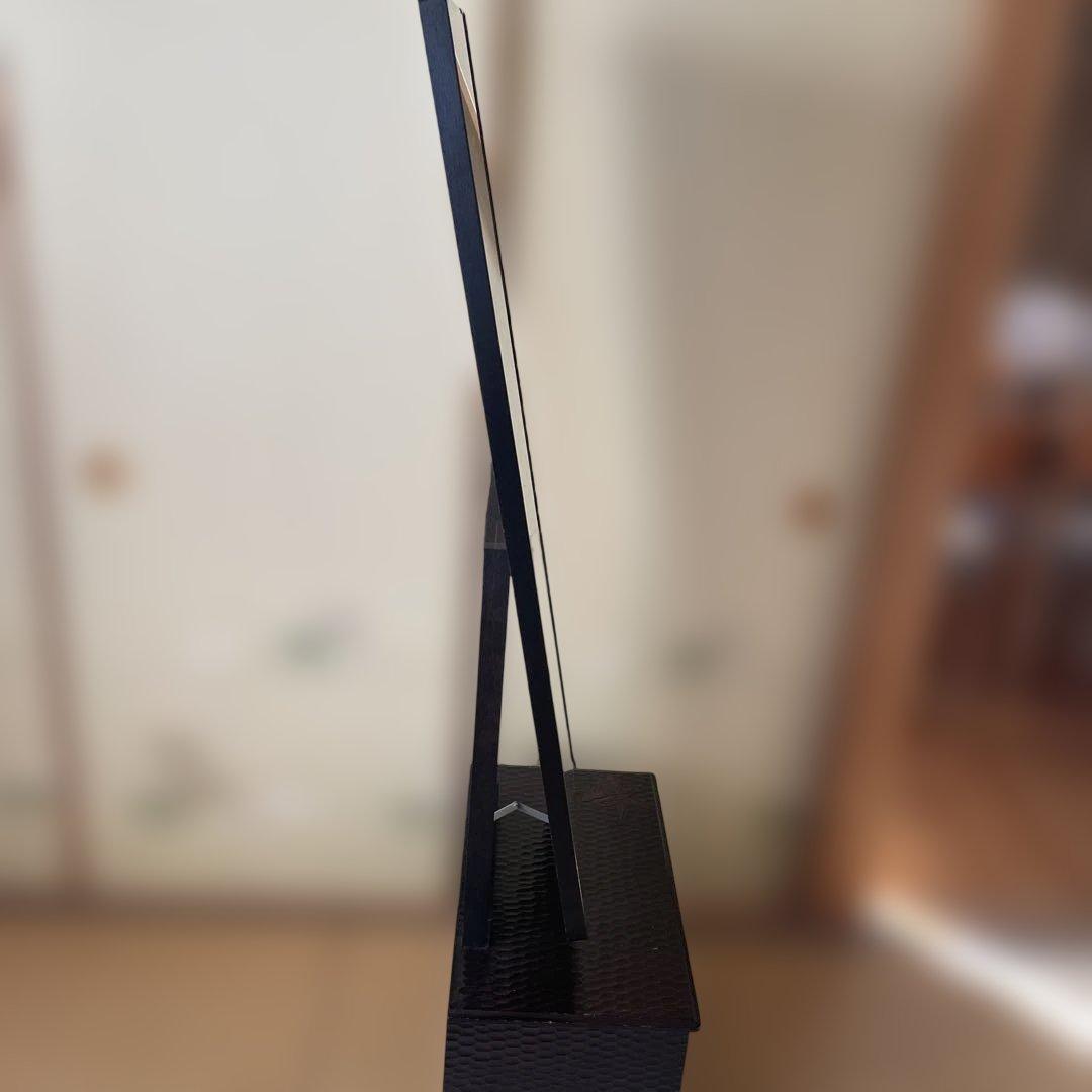 鎌倉彫り　木製ドレッサー・鏡台 引き出し付き