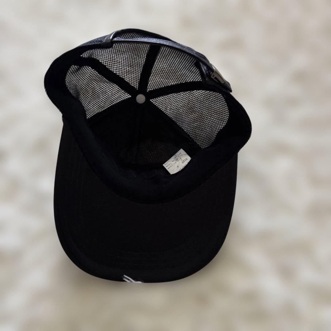 新品未使用！ロイヤルオーダー　レザー　キャップ　メッシュ　黒　入手困難　F
