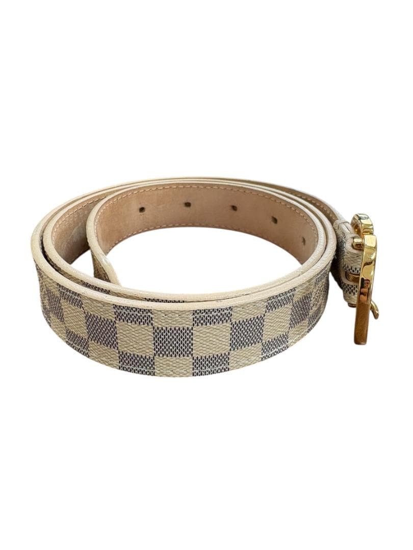 Y様用【正規品】ルイヴィトン ダミエ アズール ベルト 80/32 ゴールド金具