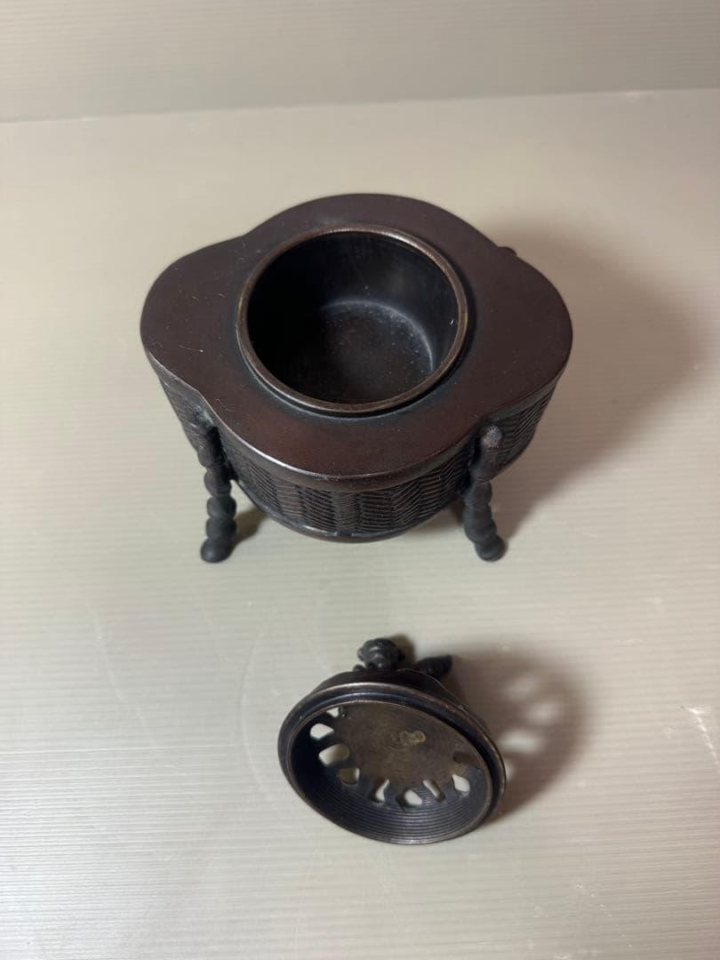 2854 古銅製　獅子　香炉　時代物