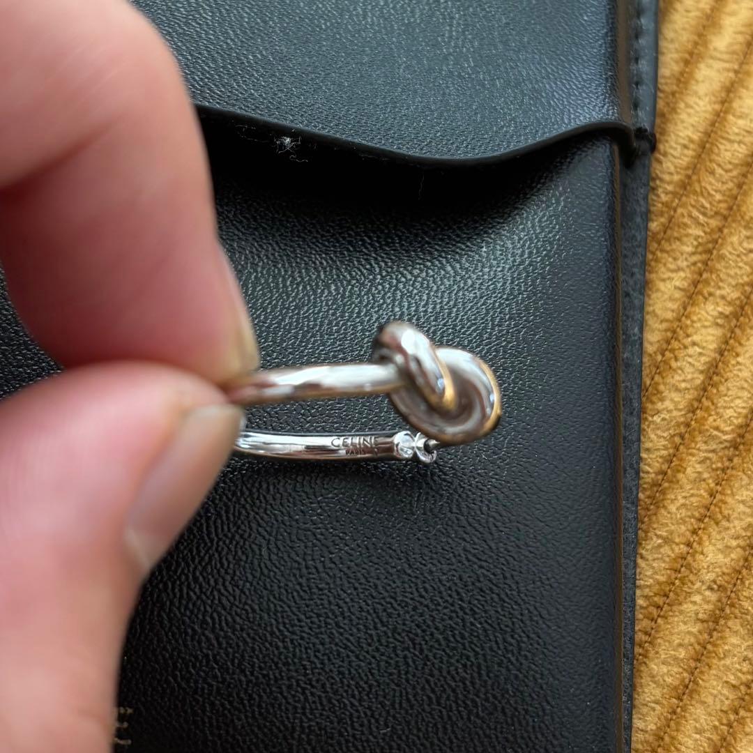 i*i様 CELINE ノットフープピアス　シルバー