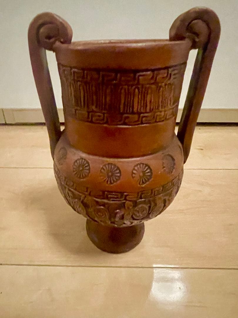 古代ギリシャアンフォラ模倣　レッドクレイ陶器