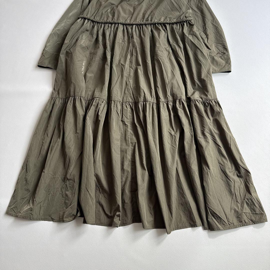 美品　マックスマーラ　ギャザー　モッズコート　　カーキ　38 スプリングコート