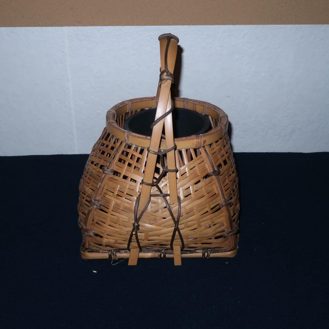 【茶道具】宗全籠　花入　桐箱付き