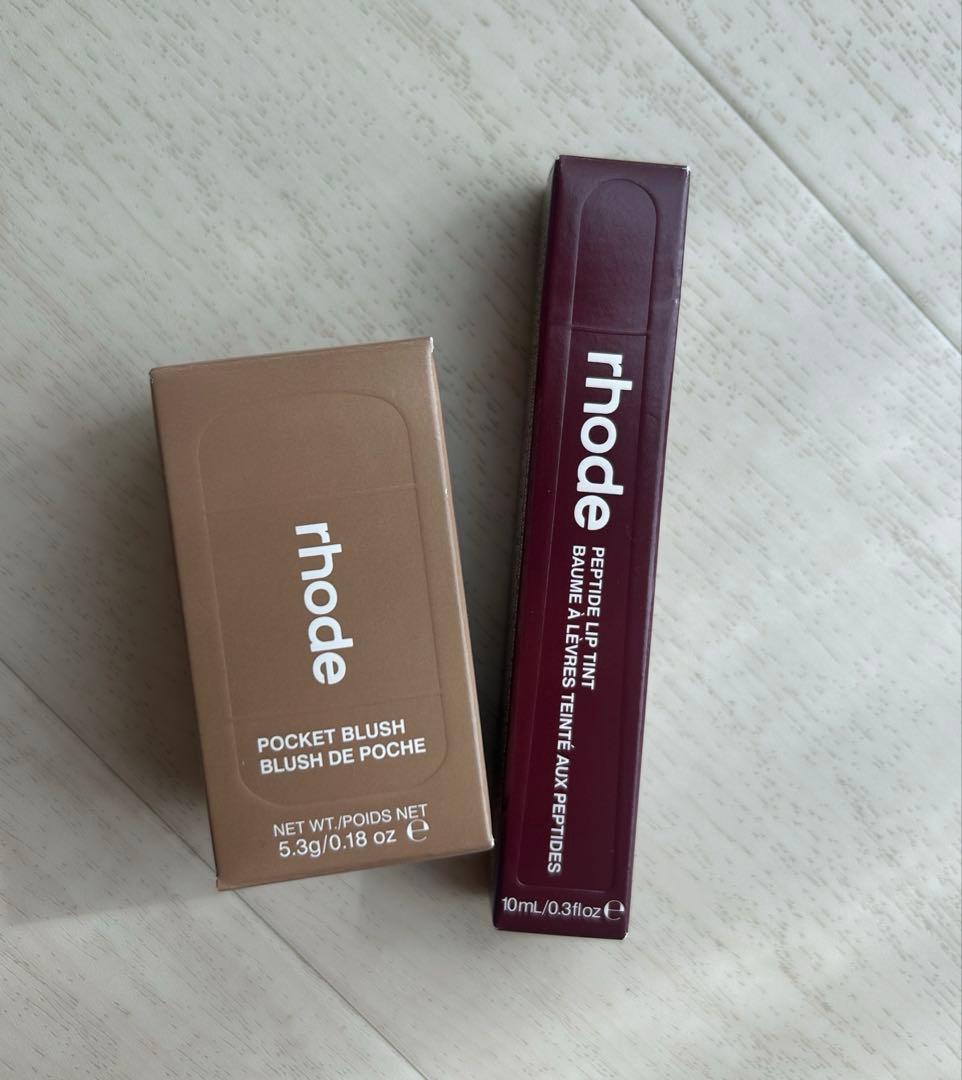 rhode the duos リップpbj＆チークdate cakeシール付き