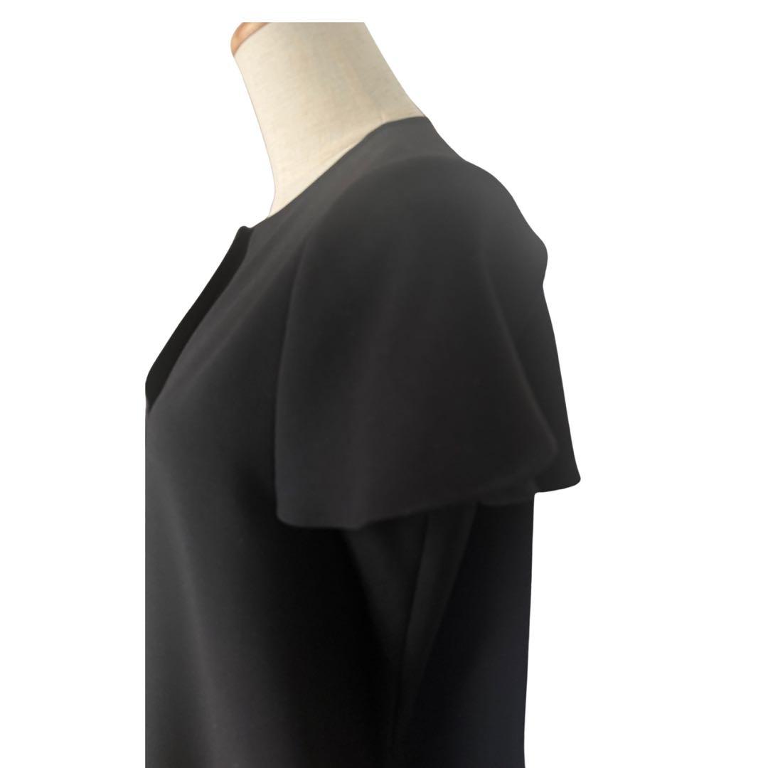 【美品】YOKO CHAN＊ペタルスリーブワンピース＊40サイズ＊ブラック