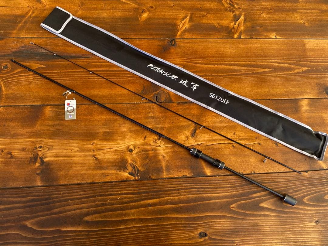 アジングセット　アジングロッド　S612ULF 183cm スピニング　ブラック