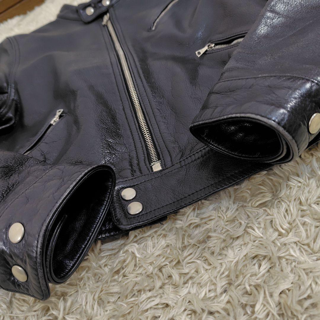 レア A.P.C. 牛革 シングルライダース riri フランス製ヴィンテージ