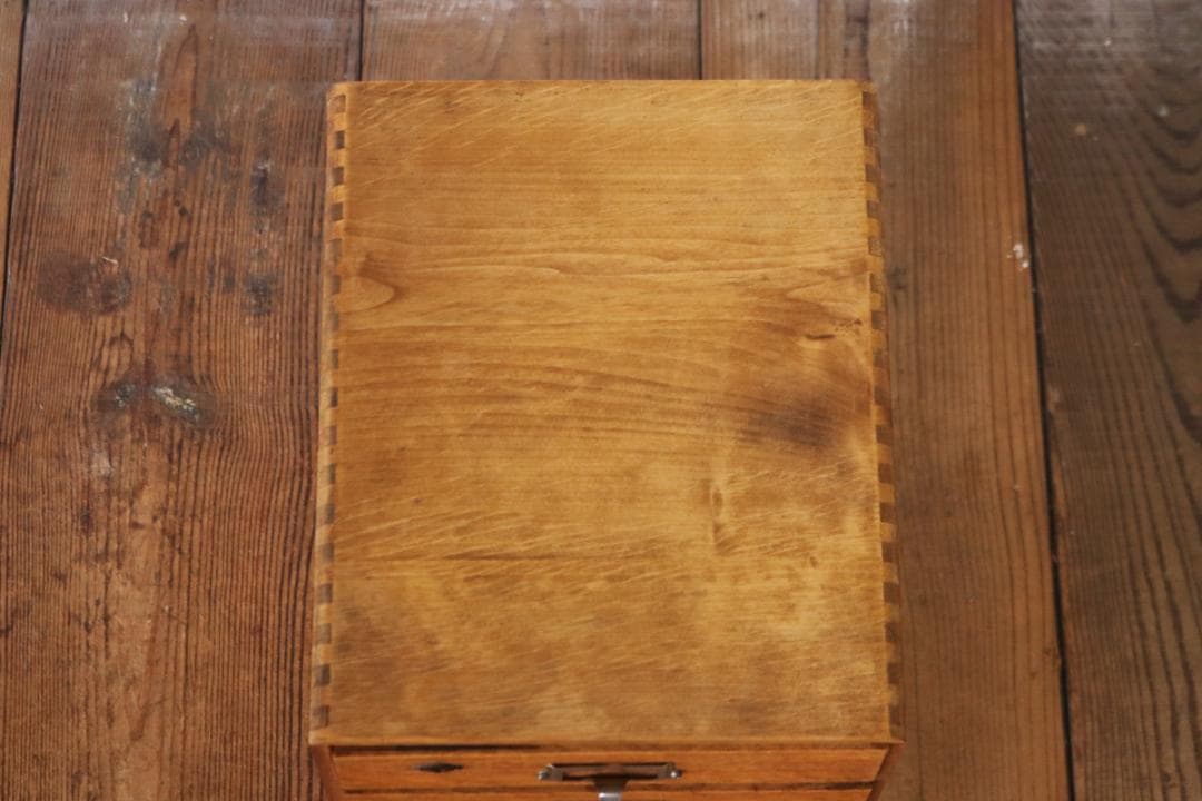 レトロ 卓上 小引き出し 抽斗 5杯 小物入れ レターケース 鍵付き B5