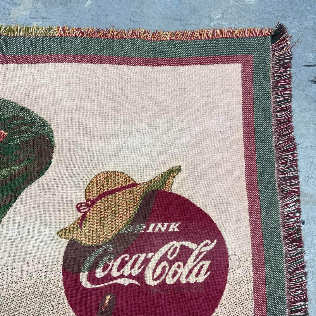 コカコーラ　マルチカバー　ソファーカバー　ヴィンテージラグ　118x175