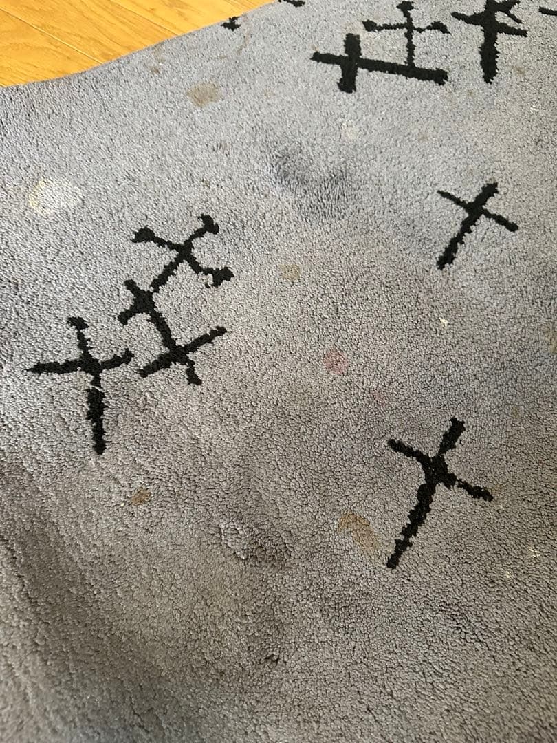 希少！アンダーカバー魔女期　グレー クロス模様 ラグ