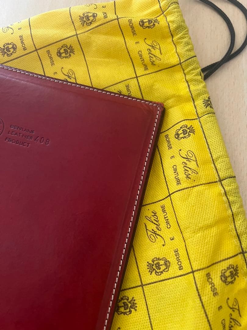 レア！イタリア製★フェリージ★レザーバインダー★A4★イタリアンレッド★牛革★