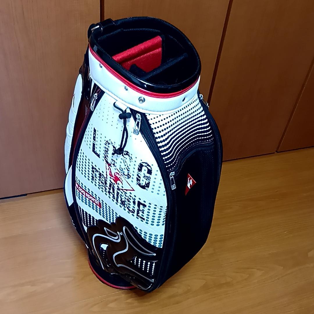 ルコック 軽量キャディバッグ 9型　QQBPJJ06 ビッグロゴ　ホワイト