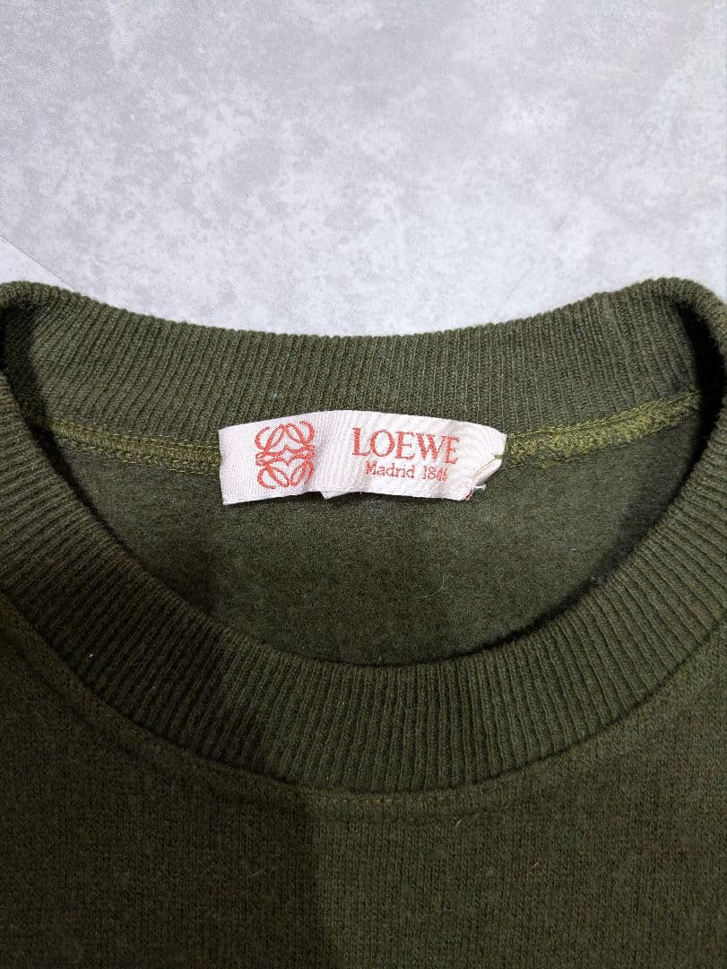 ロエベ　スウェット　トレーナー　ロゴ刺繍　トップス　M