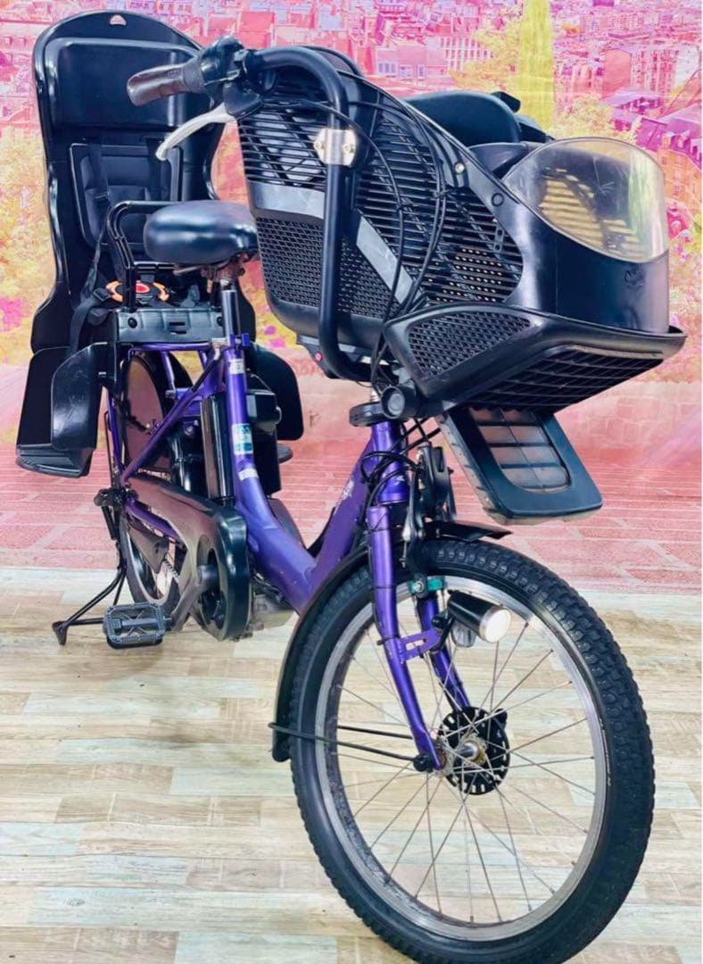 K2395 電動自転車ヤマハ パスキス 子供乗せ 20インチ 送料無料 パープル