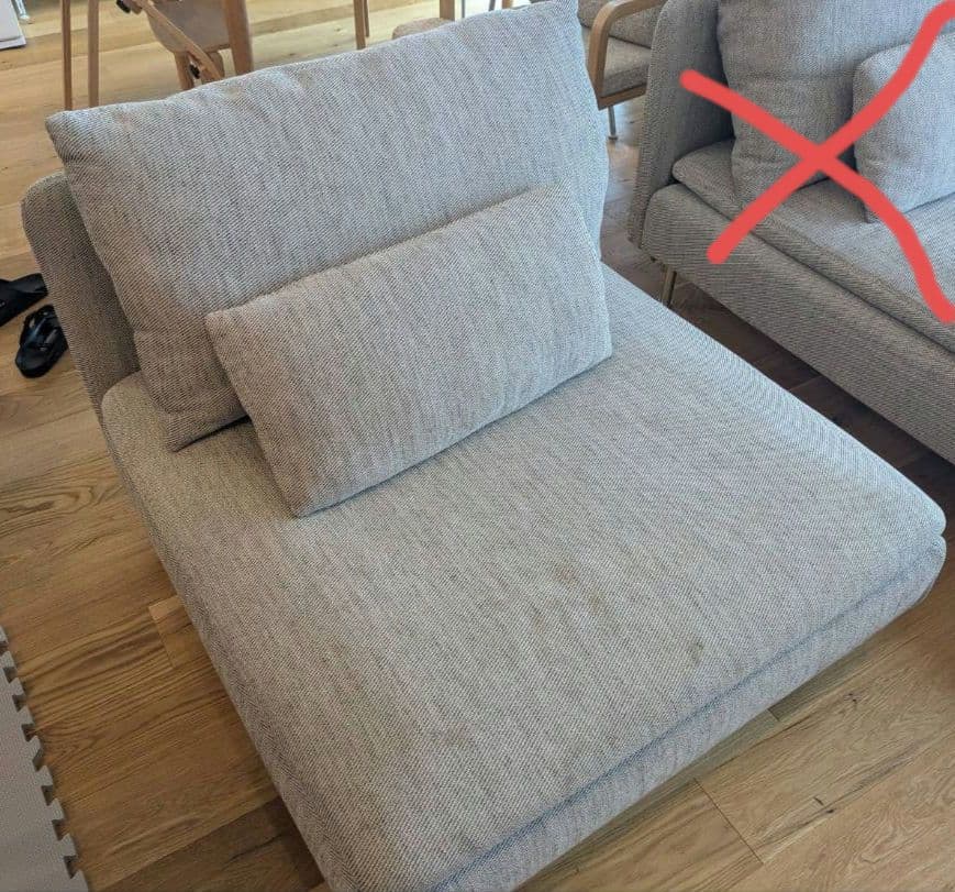 IKEA ソーデルハムン　一人掛けソファ　グレー