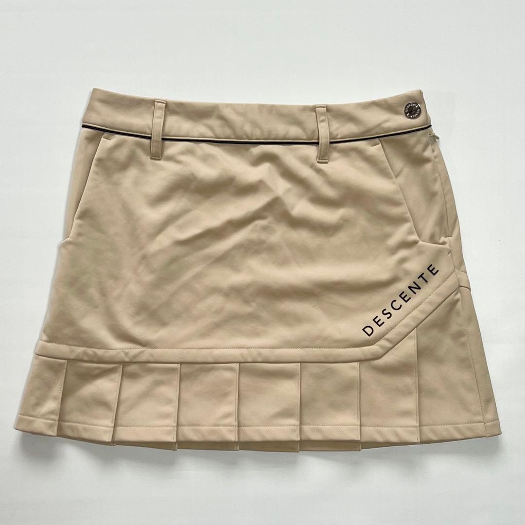 DESCENTE GOLF デサントゴルフ　裏起毛　蓄熱　スカート　S ベージュ