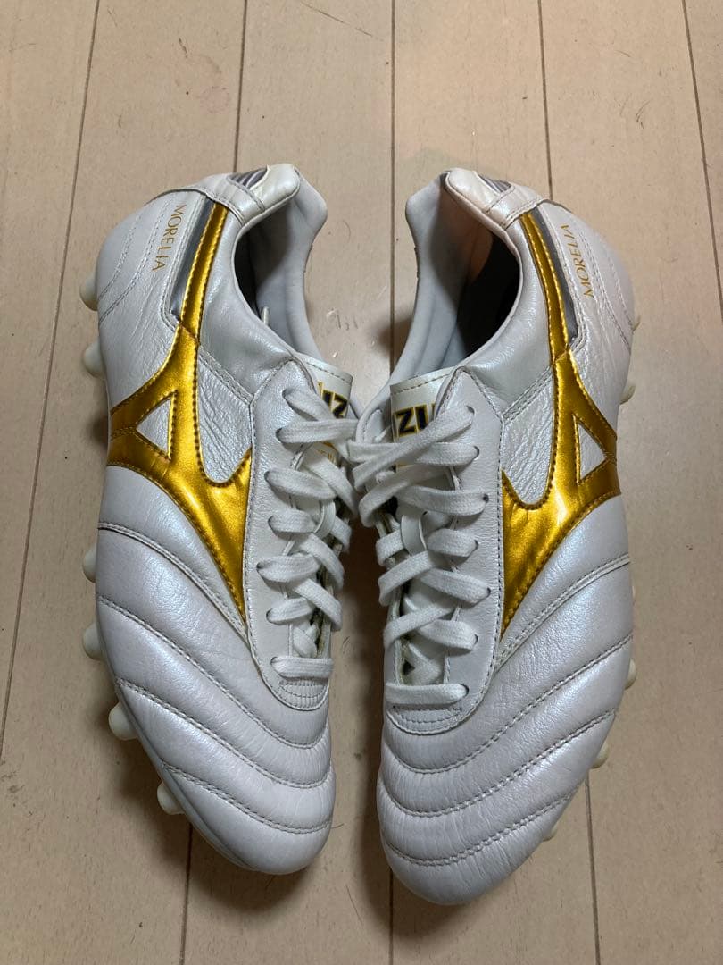 【25.0cm】モレリアII ホワイト×ゴールド