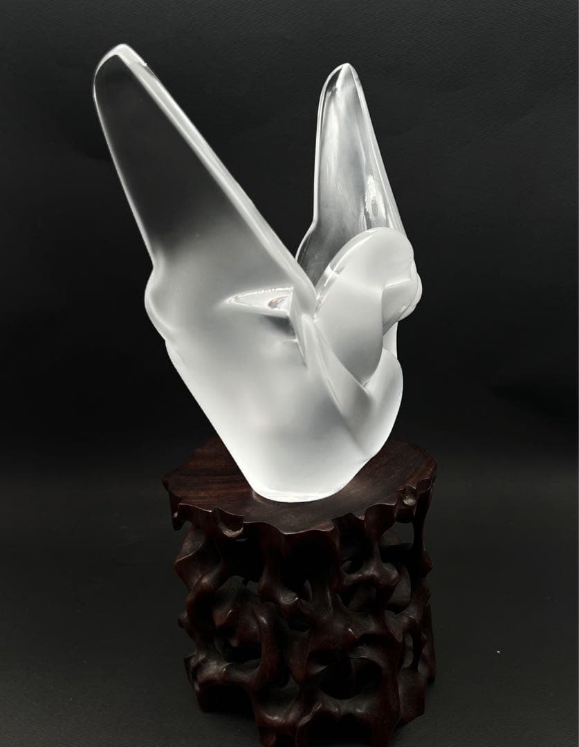 ラリック花瓶シルヴィー Sylvieシルビー フラワーベース 鳥 LALIQUE