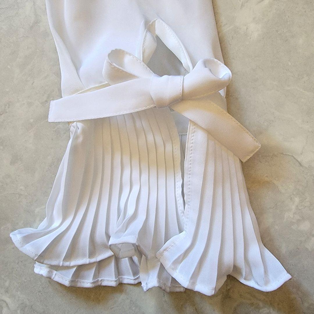 マリナリナルディ●プリーツフリルが素敵♪ボウタイリボンブラウス/イタリア製 3L