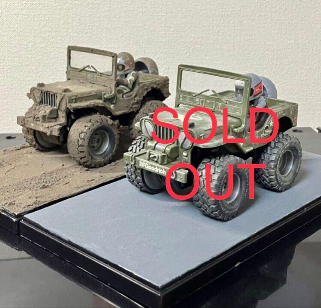 タミヤ ミニ四駆 「ワイルドウイリスJr」 完成品 ジオラマ仕立て 泥道ver