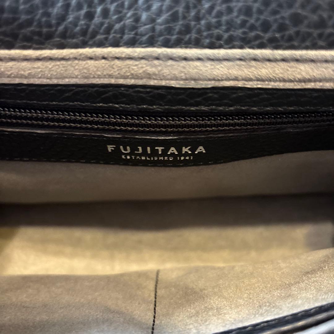 FUJITAKA かぶせ レザーショルダーバッグ スモール 美品